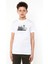 Camel Mirage Mısır Piramitleri Dromedary Çöl Baskılı Unisex Çocuk Beyaz T-Shirt 1