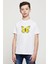Watercolor Butterfly Kelebek Baskılı Unisex Çocuk Beyaz T-Shirt 1