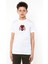 Kırmızı ve Siyah Kamuflaj Predator Illüstrasyon Baskılı Unisex Çocuk Beyaz T-Shirt 1