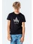 Myname Baskılı Unisex Çocuk Siyah Tshirt 1