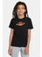 Saturn Baskılı Unisex Çocuk Siyah T-Shirt 1