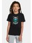 Astronot Kuru Kafa Baskılı Unisex Çocuk Siyah T-Shirt 1