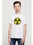 Radiation Alert Baskılı Unisex Çocuk Beyaz T-Shirt 1
