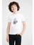 Skull Lockscreen Tumblr Rose Gül Baskılı Unisex Çocuk Beyaz T-Shirt 1