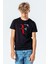 Roger Federer Rf Baskılı Unisex Çocuk Siyah Tshirt 1