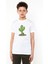 Kaktüs Cactus Baskılı Unisex Çocuk Beyaz T-Shirt 1