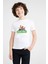 Susam Sokağı Baskılı Unisex Çocuk Beyaz T-Shirt 1
