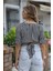 Bağlama Detaylı Crop Bluz 1736 Siyah S 4