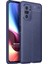 Xiaomi Mi 11I Kılıf Deri Dokulu Silikon Lacivert 2