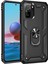 Xiaomi Redmi Note 10S Kılıf Military Ring Holder Siyah 2