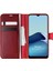 Vivo Y11S Kılıf Delux Leather Wallet Kırmızı 2