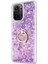 Xiaomi Poco F3 Kılıf Glitter Liquid Holder Mor 1