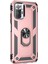 Xiaomi Redmi Note 10 Pro Kılıf Military Ring Holder Rose Gold 1