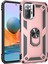 Xiaomi Redmi Note 10 Pro Kılıf Military Ring Holder Rose Gold 2