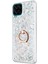 Samsung Galaxy A12 Kılıf Glitter Liquid Holder Gümüş 1