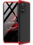 Xiaomi Redmi K40 Kılıf Double Dip 360 Protective Siyah Kırmızı 2