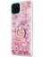 Samsung Galaxy A12 Kılıf Glitter Liquid Holder Pembe 1