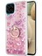 Samsung Galaxy A12 Kılıf Glitter Liquid Holder Pembe 2