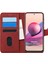 Xiaomi Redmi Note 10S Kılıf Fabric Book Wallet Kırmızı 2