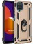Samsung Galaxy M12 Kılıf Military Ring Holder Gold 1