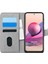 Xiaomi Redmi Note 10 Kılıf Fabric Book Wallet Gri 2