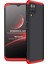 Samsung Galaxy M12 Kılıf Double Dip 360 Protective Siyah Kırmızı 1