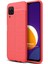 Samsung Galaxy M12 Kılıf Deri Dokulu Silikon Kırmızı 1