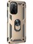 Xiaomi Redmi K40 Kılıf Military Ring Holder Gold 2