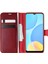 Oppo A15S Kılıf Delux Leather Wallet Kırmızı 1
