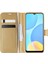 Oppo A15S Kılıf Delux Leather Wallet Gold 1