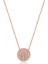 Zirkon Taşlı Pırlanta Montür Rose Altın Kaplama Yuvarlak Gümüş Kolye 10.8 mm 1