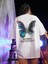 Kadın Beyaz Butterfly Oversize T-Shirt 4