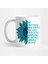 Strong Teal Ribbon Sunflower Ovarian Cancer Survivor Gift Kupa Bardak 1