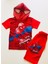 Örümcek Adam Spiderman Maskeli Kapri Şort Tshirt Eşofman Takımı Kostüm Duv 2