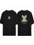 Unisex Gangster Cat Siyah Oversize Tshirt 1