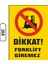 Dikkat Forklift Giremez Uyarı Ikaz Levhası 25X35 cm 1