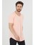 Erkek Açık Pembe Pis Yaka Salaş T-SHIRT-TCPS001R26S 1