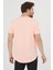 Erkek Açık Pembe Pis Yaka Salaş T-SHIRT-TCPS001R26S 4