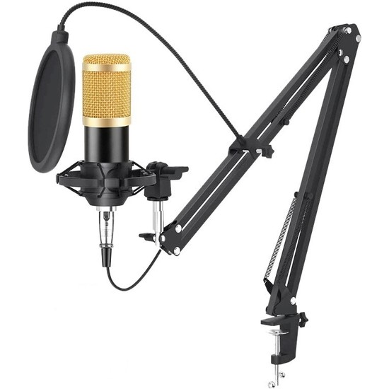 Triline Youtuber BM800 Stüdyo Kayıt Mikrofonu +Mikrofon Standı Set