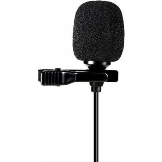 Motto Profesyonel Lavalier Klipsli Yaka Mikrofonu Stereo 3.5mm Telefon