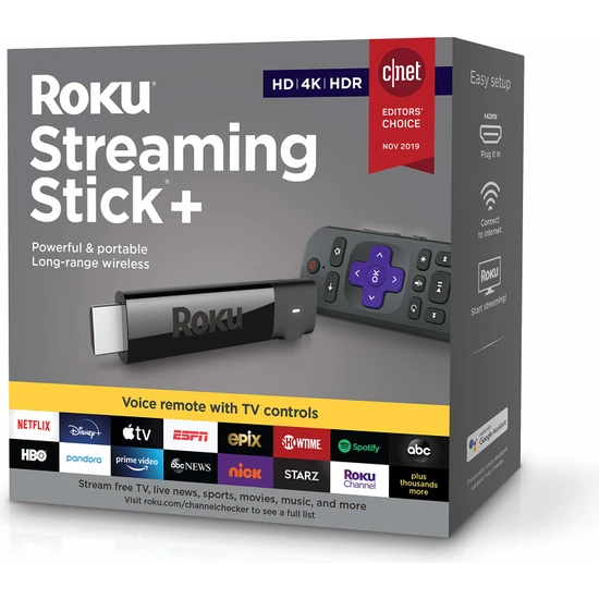 Roku Streaming Stick+ TV Yayın Cihazı (Yurt Dışından)