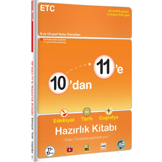 Tonguç Akademi Yayınları 10'dan 11'e Edebiyat Tarih Coğrafya Hazırlık Kitabı