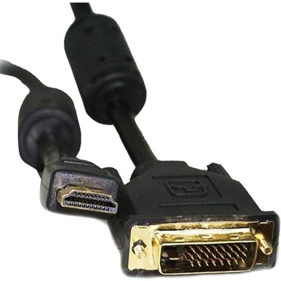 Narita HDMI DVI Kablo 5 Metre DVI 24+1 Male To HDMI 19P Male Powermaster