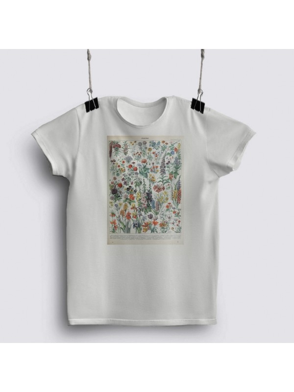 Fizello Vintage French Adolphe Millot Flowers T-Shirt