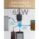 Anker PowerPort Atom III Slim 4 Çıkışlı 65W Power Delivery Gan Hızlı Şarj Cihazı - A2045 (Anker Türkiye Garantili)