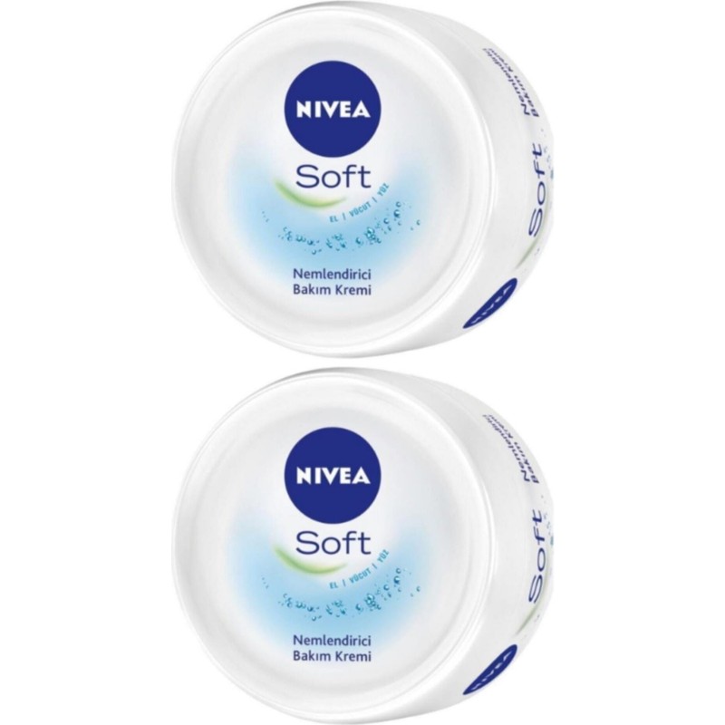 Nivea Soft 200 ml 2'li Nemlendirici Krem Unisex Cilt İçin Pürüzsüzlük ve Canlılık