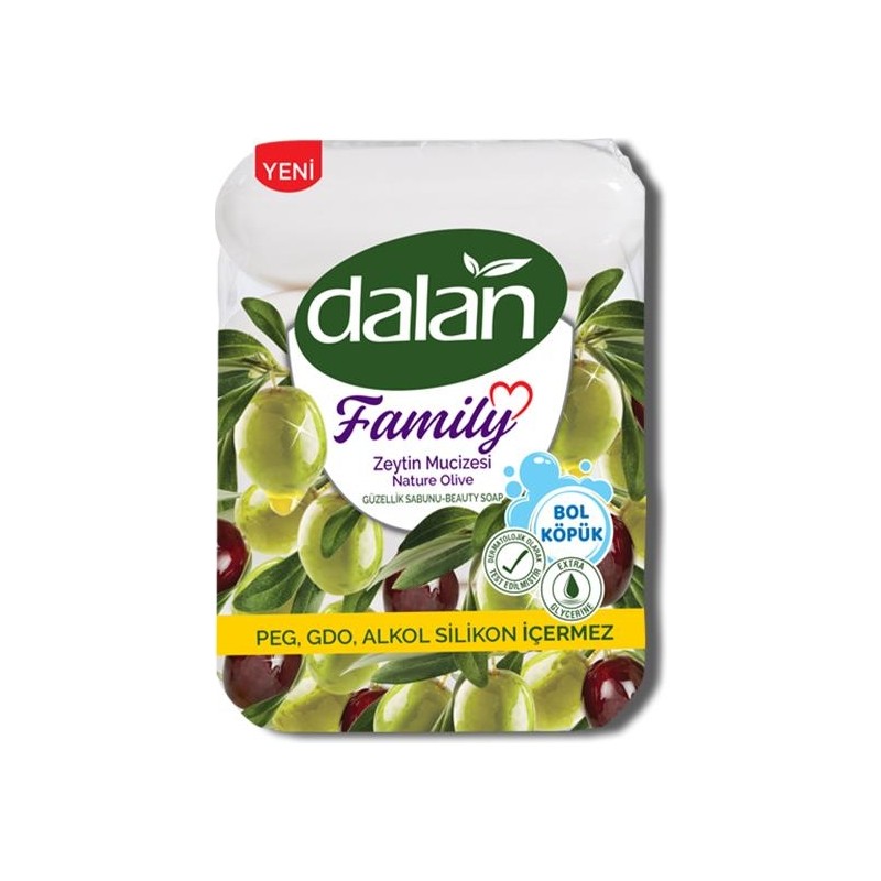 Dalan Family Zeytinyağlı Sabun Bol Köpük Özelliğiyle 75x4 gr Zeytin Mucizesi