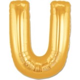Baloncu Party Dünyası U Harf Folyo Balon Gold 40 cm (16 Inç)