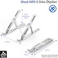 iDock N29-3 Katlanır Alüminyum Notebook Standı