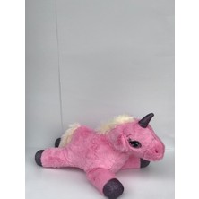 Gran Toys Peluş Sevimli Yatan At Pony 30 cm Pembe Sürpriz Hediyeli